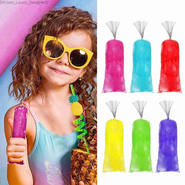 Dondurma aletleri 100 adet dondurucu tüp gıda sınıfı pe buz torbaları Diy Popsicle dondurma kalıp torbaları Ma Silikon Huni Q240425