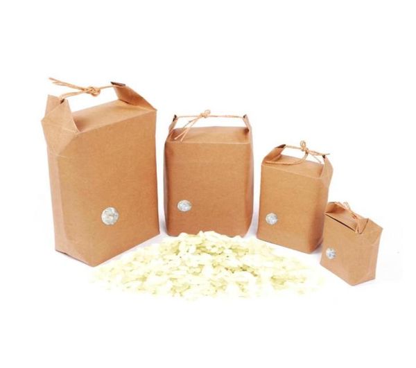 100pcs Rice Papel Packagingtea Pack papelão papel Bagsweddings Armazenamento de alimentos Kraft Paper Packing Bag64555604138716