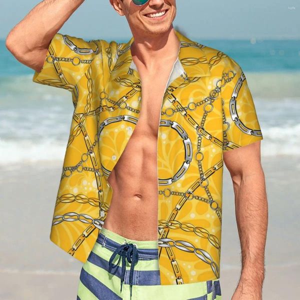 Camicie casual maschile da uomo camicia hawaiana maschio spiaggia vintage damask manica corta y2k street graphic trendy oversize camicette