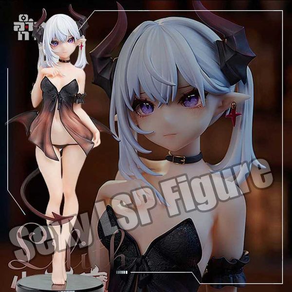 Действительные фигуры 26см NSFW Insight Little Demon Lilith Sexy Nude Girl Tsuishi Eye Ver PVC фигура игрушки игрушки для взрослых коллекции модели кукол подарки Y240425M4FC