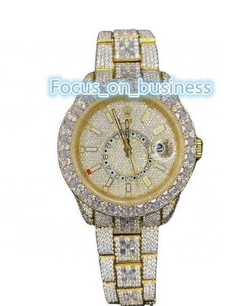 Passa Diamond Tester Custom Fashion Brand D Color VVS Iced Out Watch Moissanite Diamond Brand Bust Down Custom Watches Fornitore