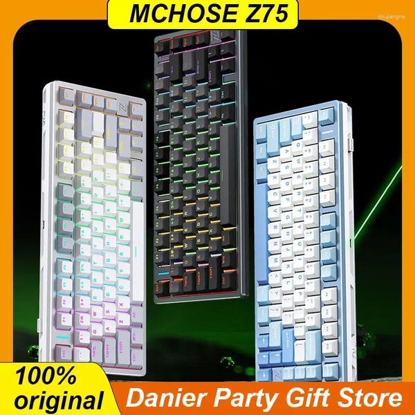 Mchose Z75 Customized Mechanical Game Keyboard Aluminium Klumpen Die dritte Scheinuntersuchung Dichtung Struktur Voller Schlüsselstecker