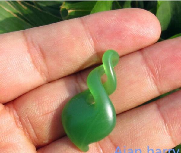 Nuova Zelanda Maori due volte Green Nephrite Jade Pendant F425598574057480