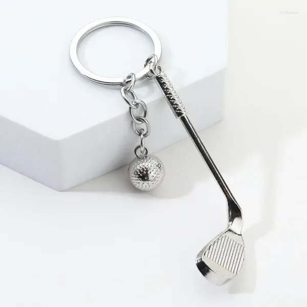 Keychains 20pcs Golf Keychain Ball Schlüsselkette Anhänger Legierung Auto Hanging Accessoires