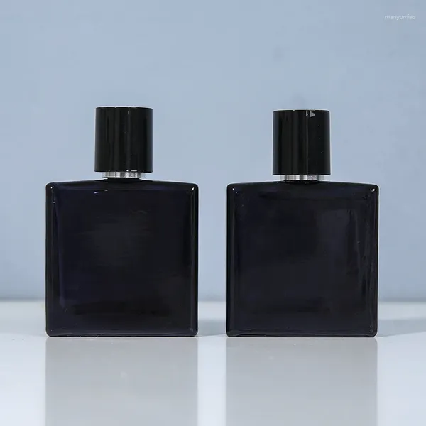 Aufbewahrung Flaschen hell schwarzer Parfümflaschen Glas leer hochwertiger tragbarer Spray Make-up Wasser Nebel