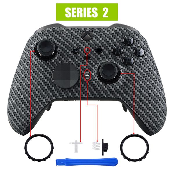 Casos extremamente toque macio placa face frontal houshell Repair kit para Xbox One Elite Series 2 Controller 2 Styles