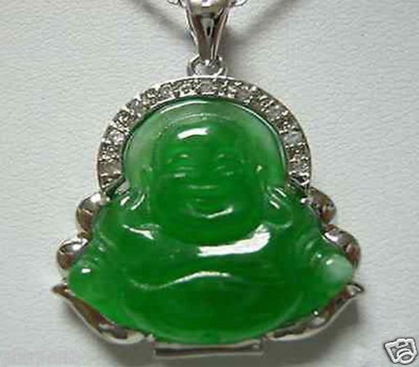 Calco a sospensione genuina Green Jade Buddha0123456782438087