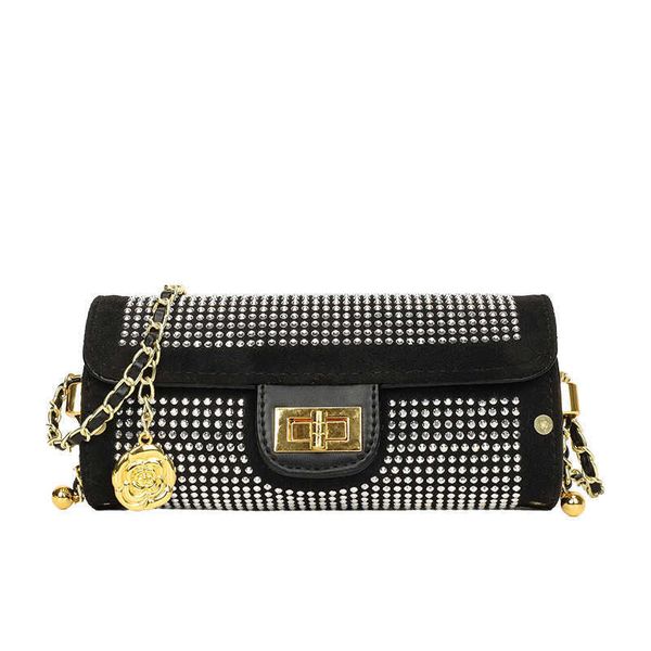 Bolsa de noite para senhoras Bolsa de menina picante doce doce Moda feminina Diamante embutido Chain Chain Crossbody Crossbody Crossbody