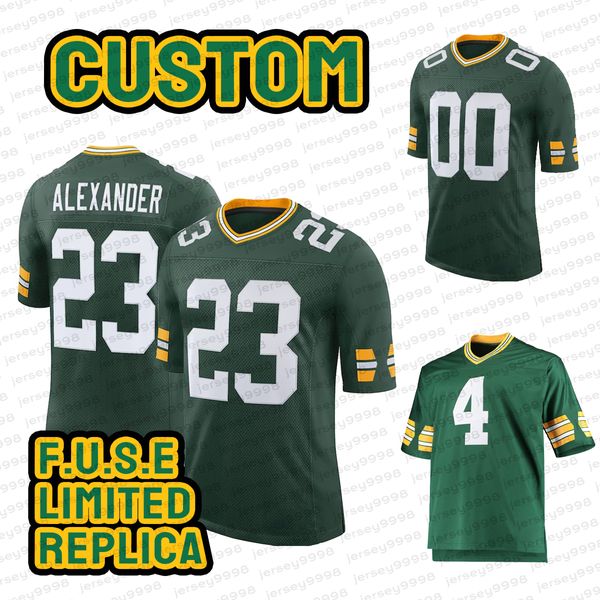 10 amor 8 Josh Jacobs Jersey de futebol Christian Watson Jaire Alexander Aaron Jones Lukas Van Ness Jayden Reed Luke Musgrave Tucker Kraft Romeo Legacy Réplica Jersey