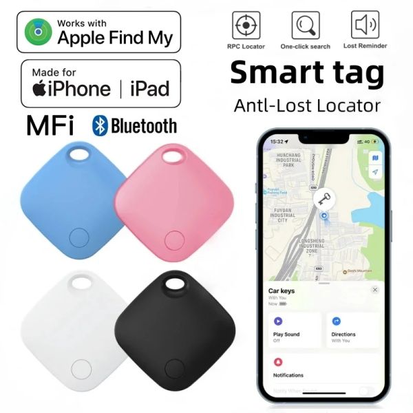 Controle rastreador GPS para crianças Smart Air Tag Mini Smart Tracker Bluetooth Smart Tag Car Carro Lost Racker para o sistema iOS Apple Encontre meu