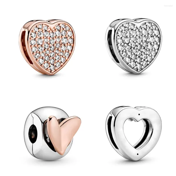 Pietre preziose gemme di San Valentino Reflexions a mano libera logo Gold Logo Clip Clip Fit Bracciale Gioielli Gioielli