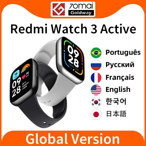 Relógios Xiaomi Redmi Relógio 3 Versão global ativa Smartwatch 1.83 '' LCD Display Bluetooth CHAMADA 12 dias Bateria Oxigênio 5ATM