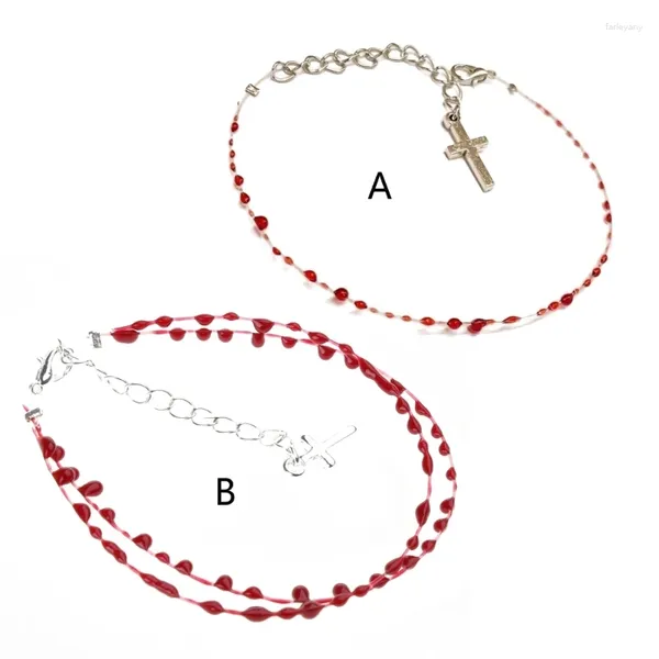 Charm Armbänder Doppel/Single -Schicht -Blutabfall für Frauen Männer Schmuckzubehör