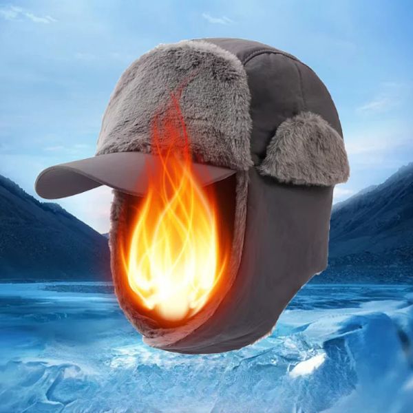 Шарфы на открытом воздухе снежная шляпа теплый мягкая шляпа ветропроницаемая шляпа сгущенная искусственная мех Женская зимняя шляпа мужская ушная ушная маска