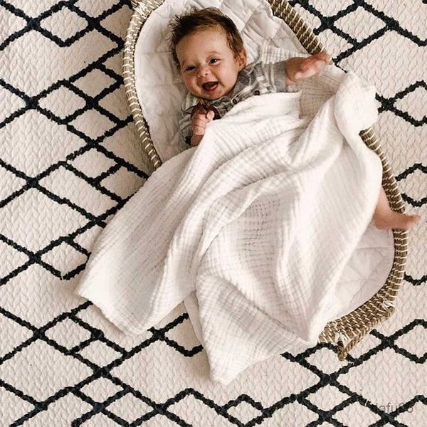 Coperte fasciatura di mussola per bambini coperte da bagno garza asciugamano 6 strati cotone biologico bambino che riceve coperta sate neonato coperte