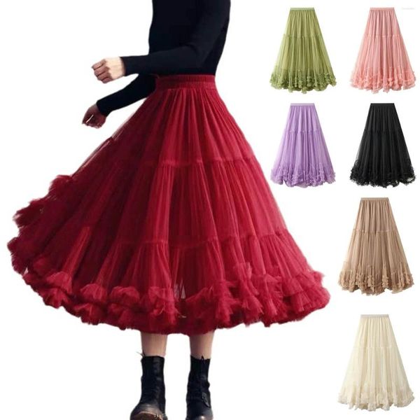 Signe Signi sciolte boho gonfio gonfio tulle tutu strati strati di patchwork primaverili moli