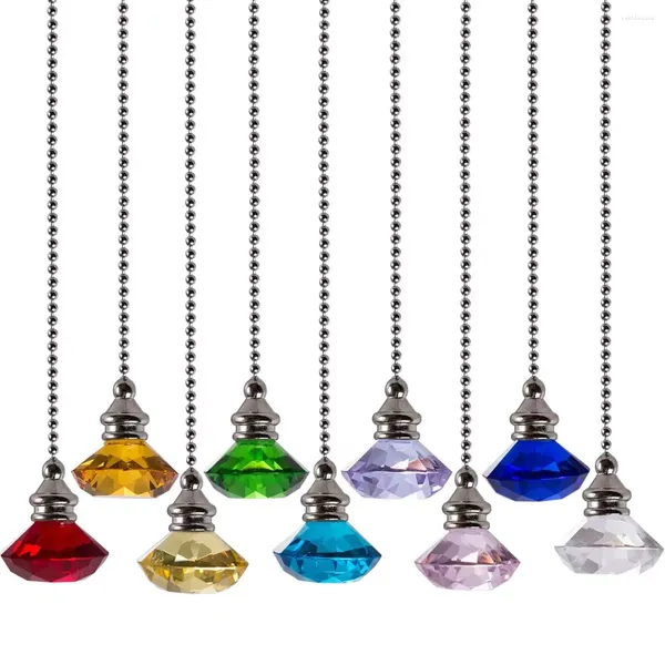 Dekorative Figuren 1PC European Einfacher luxuriöses exquisit hochwertiger Multi -Farbkristall -Kordschalter Diamant Schlafzimmer Nachtlampe