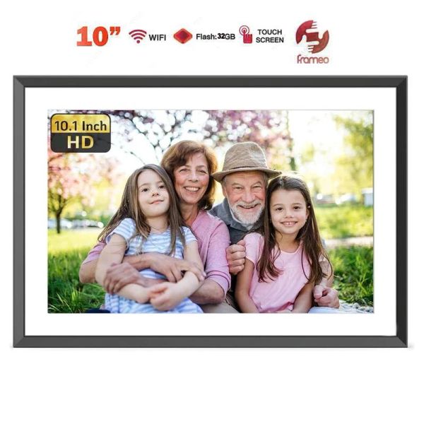 FRAMENTOS FRAMEO 10,1 polegadas quadros de imagem digital Wi -Fi 32GB Smart Digital Photo Frame IPS HD 1280 * 800 1080p Touch Screen Autorotate