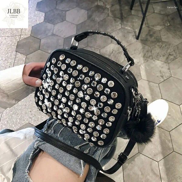 Bag Frauen Luxus Leder Handtasche Damen Schulter Hand 2024 Mädchen Clutch Diamond Crossbody Sac Main Femme