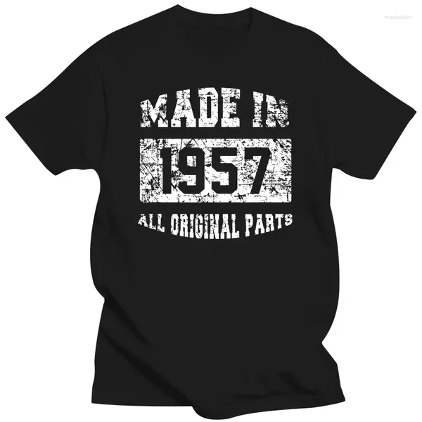Magliette da uomo realizzate nel 1957 tutte le parti originali camicia 60 ° compleanno regalo in cotone top di oversize maschi