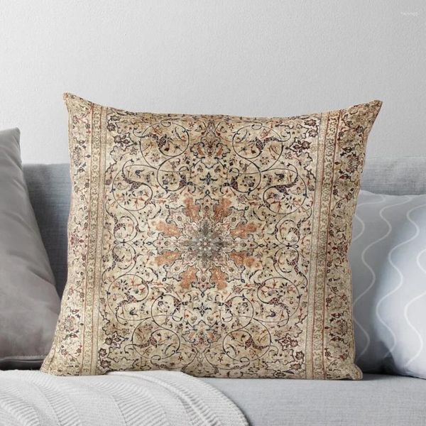 Cuscino seta esfahan stampato tappeto persiano lancio di divani decorativi per divani per cuscini.