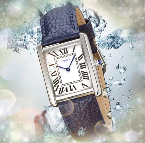 Good Women's Automatic Quartz Movement Watch 28mm Blue Brown Cow Cow Cow Cow Waterproof Three Pins Design Chain Lady Girl Tank-Must-Design Orologi