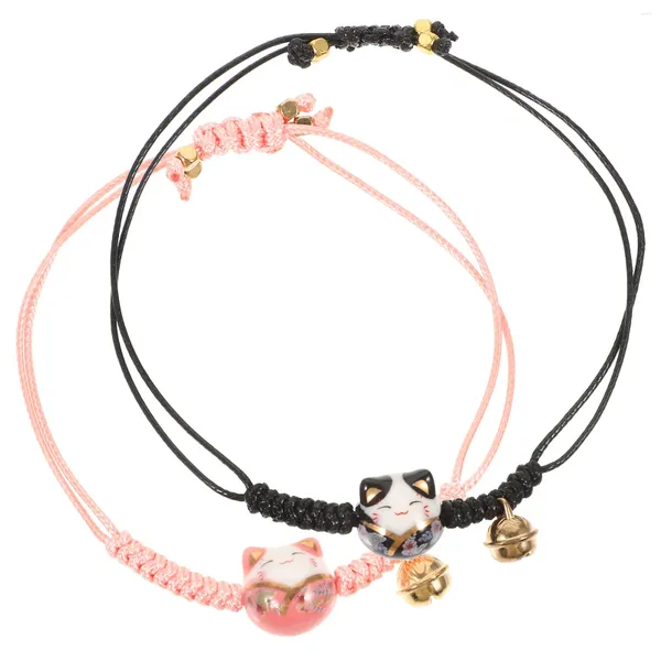 Pulseiras de charme 2 pcs pulseira de pulseira para mulheres amizade jóias trançadas a cadeia