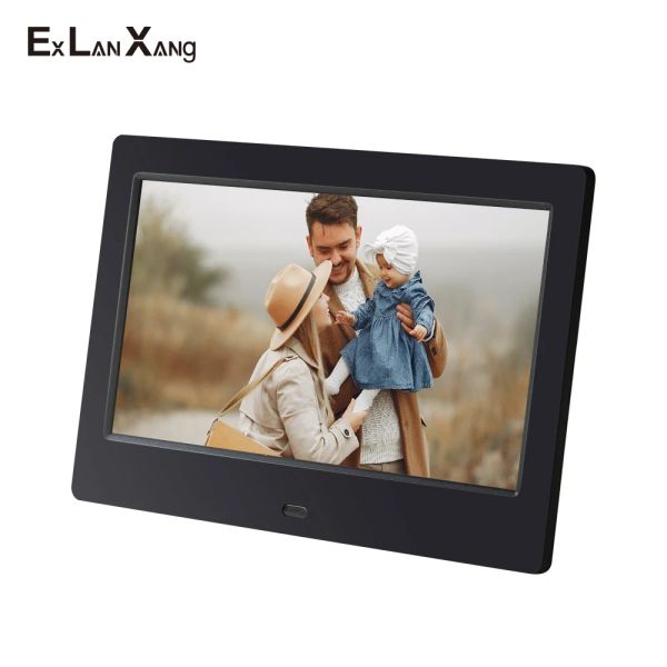 Rahmen 7 Zoll High Definition Bild Multimedia Player MP3/MP4 Wecker Digitales Foto Frame Weihnachtsgeschenk