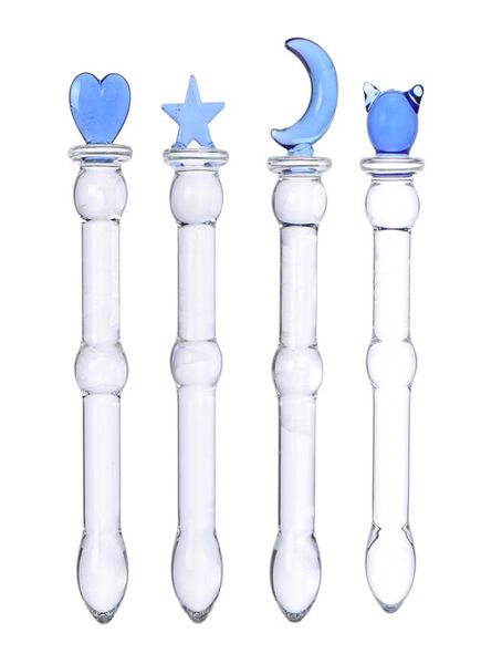 Auexy Sexy Products Butt Plug Vaginal Anal стимуляция вибраторные вибрации шарики Crystal Glass Dildo Penis для женщин Anals подключает секс Toys3316859