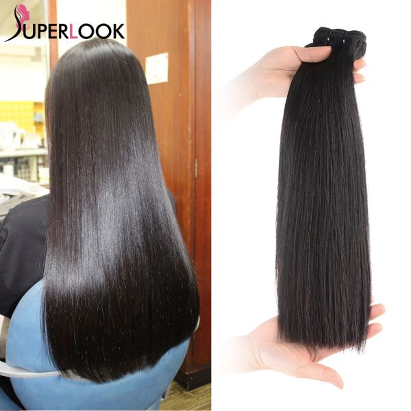 Wigs Super Double Drawn Extensions Driver Hair Extensions brasiliana Vergine Cuticola allineata al 100% Bampi di tessitura Human Weave Deal Superlook