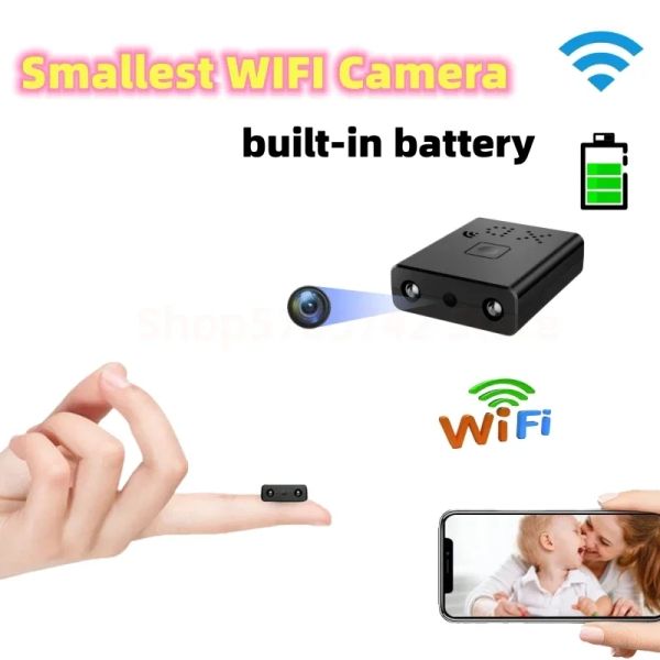 Camcorders 1080p HD Mini Mini Câmera Wi -Fi Bateria Bateria IP Monitoramento Remoto Camcorder Ir Visão Noturna CAM