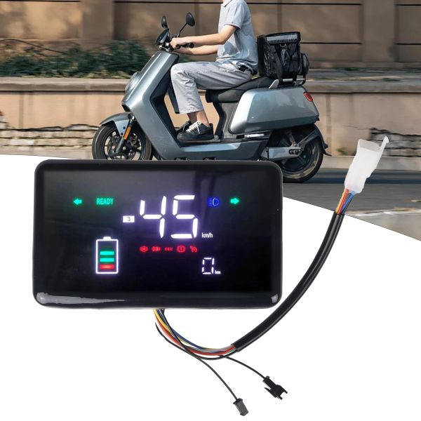 Acessórios 4872V Ebike Scooter LCD Visor Motor Speedmeter Interface 6pin Interface para o painel de controle de motocicletas de bicicleta elétrica Visor