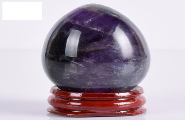 Natural Amethyst Crystal Yoni Eiermassagekugel für Kegel -Übungen Beckenboden Muskeln Vaginalübung Handball Jade Ei Gesundheit CA7498000