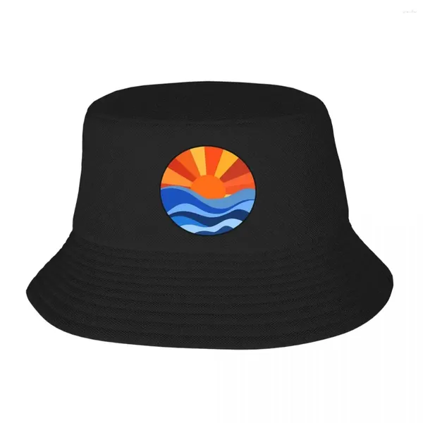 Boinas de céu vermelho no balde noturno chapéu panamá crianças bob chapéus de moda pescador de verão praia de pesca unissex bonés