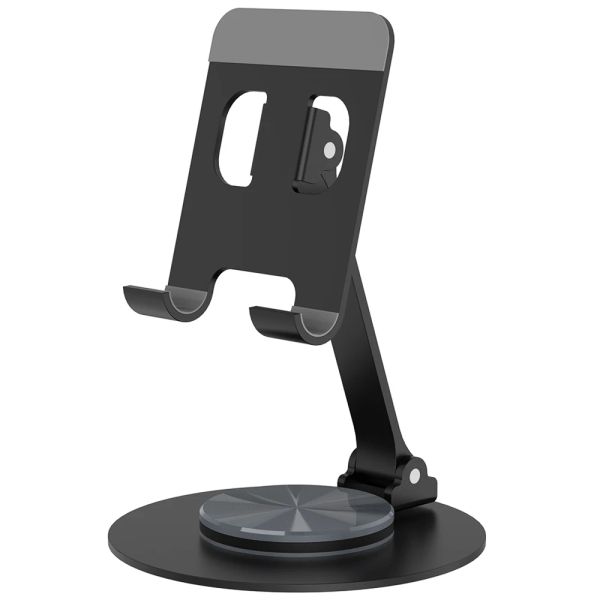 Ständer Metal 360 ° Rotierender Schreibtisch Mobiltelefonhalter Stand für iPhone Handy Smartphone Mobiltelefone iPad Telefonleser