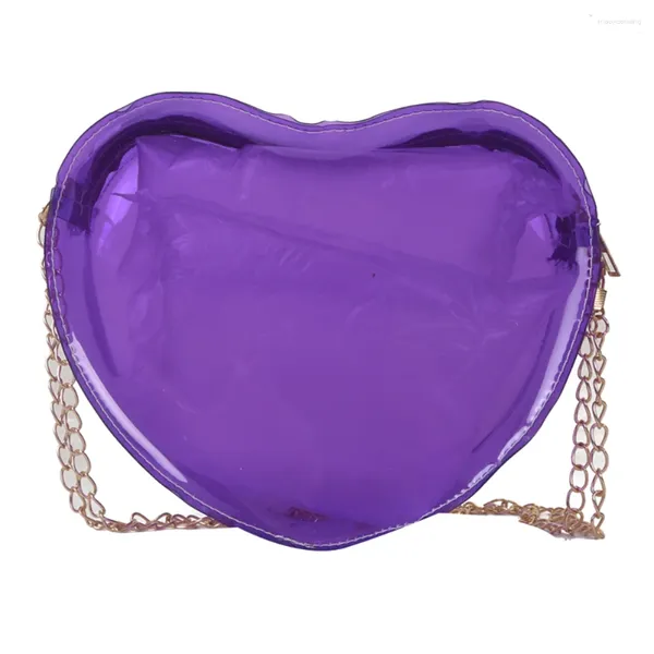 Borse da sera Love Girls a forma di cuore Crossbody Spalla trasparente Donne chiara BASSO PORTATILE MESSENGER BASSI