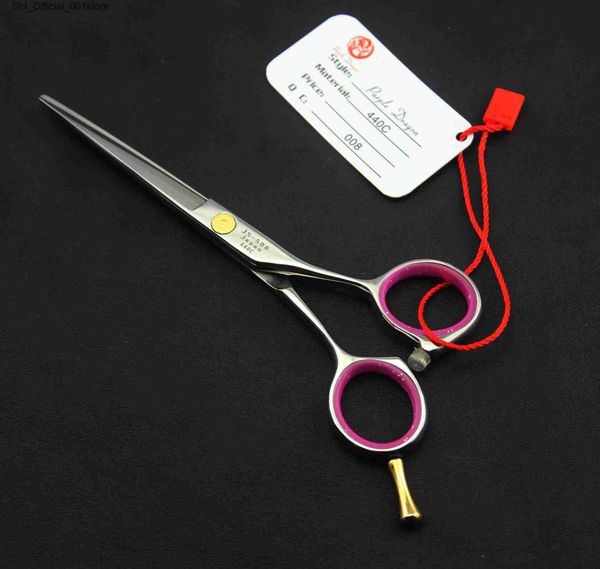 Per capelli Scissori 521# 5 Brand Dragon viola Migliore forbici per parrucchiere professionali JP 440c salone di salone barbieri che tagliano forbici tagli per capelli Q240425