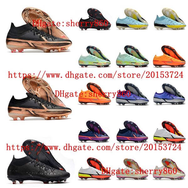 Männer Training Phantome GT2 Dynamices Fit Elite FG Fußballschuhe Stollen Gras Jugendfußballstiefel Sport Plattierung allein Strick