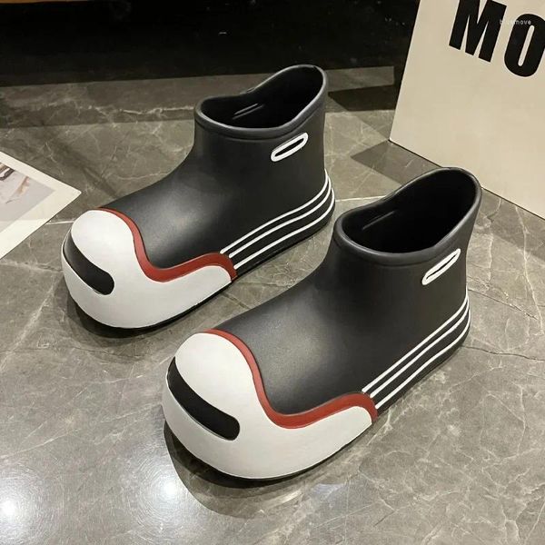 Sandali stivali da pioggia in stile da donna kawaii scarpe in gomma impermeabile