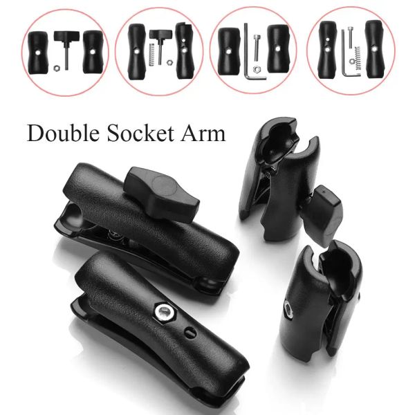 Acessórios de 65 mm ou 95 mm de braço de soquete duplo curto para bases de bola de 1 polegada para o suporte de telefone da GoPro Camera Bicycle Motorcycle para montagem em RAM