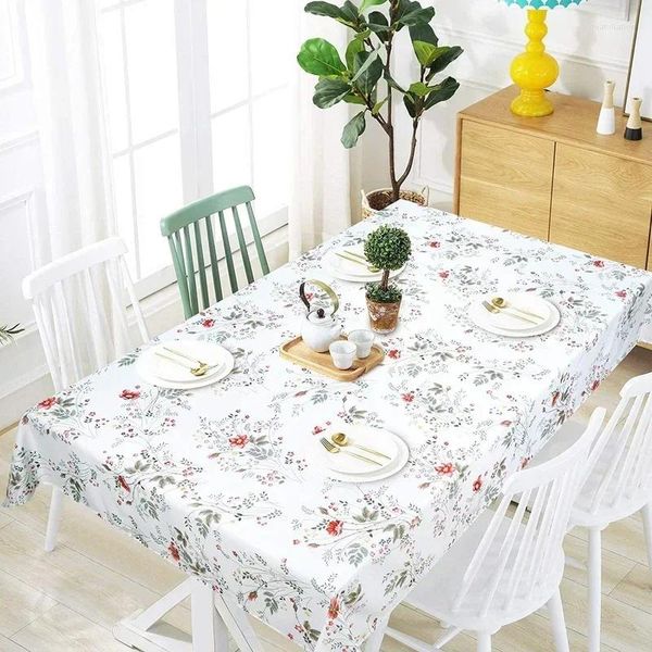 Toalha de mesa Pequena toalha de mesa de estilo fresco à prova d'água de cozinha à prova d'água de capa de capa colth tapete de oleado anti -brasão