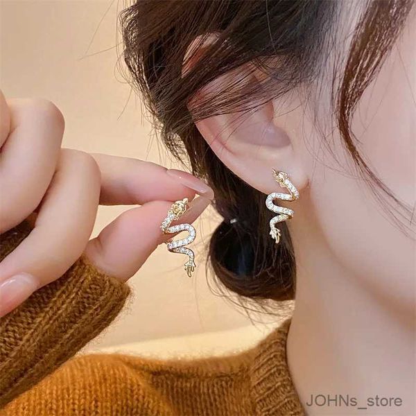 Dangle Kronleuchter neuer chinesischer Stil Zirkon -Drachenohrringe für Frauen Modedesign Crystal Persönlichkeit Ohrringe Schmuck Geschenk 2024 Neujahr