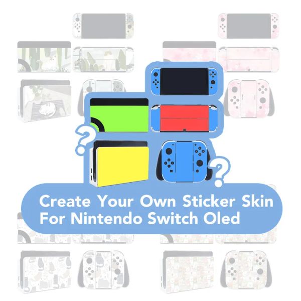 Adesivos para jogos de decalques de adesivo personalizado para nintendo switch mangá de anime japonês de nintendo crie seu próprio