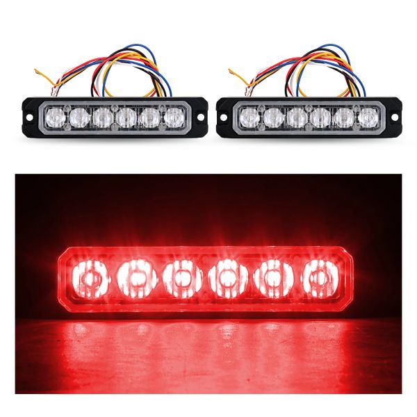 Lâmpada de lâmpada Bogrand Luzes Red Síncronas 5 Fios LED LUZES STROBE DE EMERGÊNCIA RED 15 PADROS DIFERENTES LUZ DE AVISO 24V