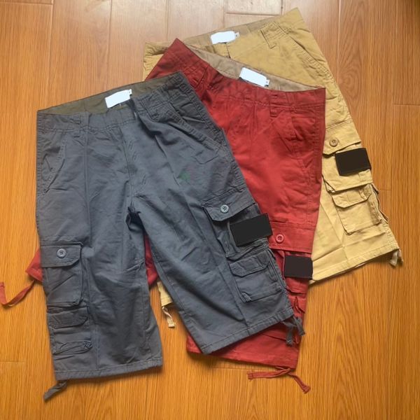 2024 pantaloncini da uomo pantaloni classici pantaloni da strada spiaggia tasca corta coppia estiva coppia fluorescente traspirante per esterno americano cargo a tre colori pantaloncini