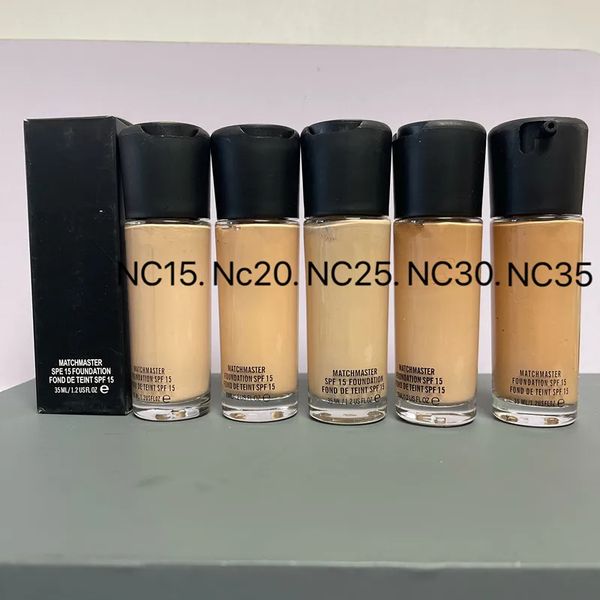 Maquiagem da fundação Cobertura completa 35 ml Hidratante Primer SPF 15 Contorno Líquido Cosméticos NC15 NC20 NC25 NC30 NC35 NC40 8 Cores Make Up Foundations Woman Foundations Foundations Foundations