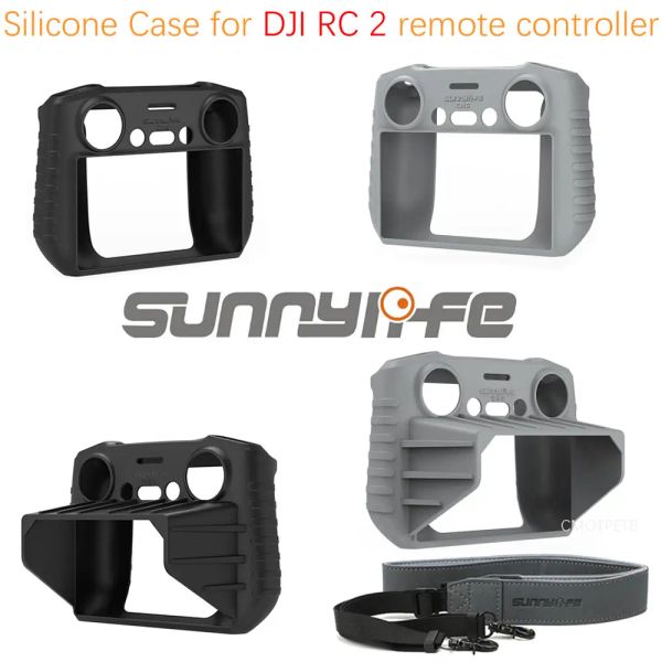 Acessórios Case de silicone para DJI RC 2 Controlador Remoto Hood para DJI Air 3 Corteluda Protetor de tela Sun Hood Acessórios