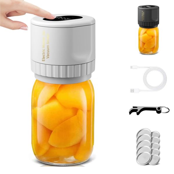 Mason Jar Electric Vacuum Sealer Semi-Manual-Maschine für Lebensmittelkonservierung Vintage Haushalt Küche Vakuumversiegelung Herstellung