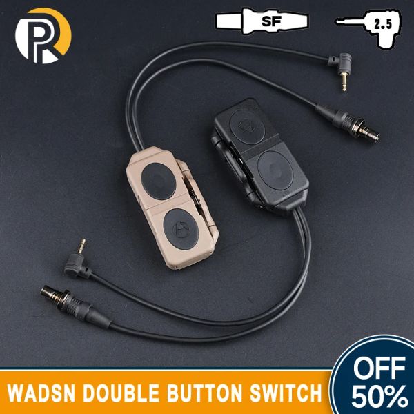 Lights Wadsn Tactical PEQ 15 Laser Light Switch Double Button M300 M600 Фонарик AirSoft Оружие. Вооруженные части подходят 20 мм Picatinny