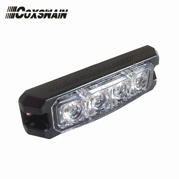 Lampada T4 Auto di avvertimento esterno Luci di avvertimento LED Grill Surface Montaggio Lighthead DC12/24V 22 Modelli flash 3W ogni LED impermeabile